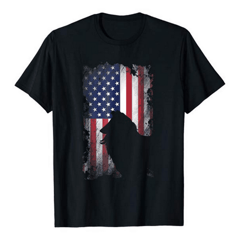 American flag collie tshirt